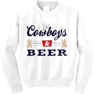 Cow And Beer Outfit For Women Rodeo Western Country Kids Sweatshirt