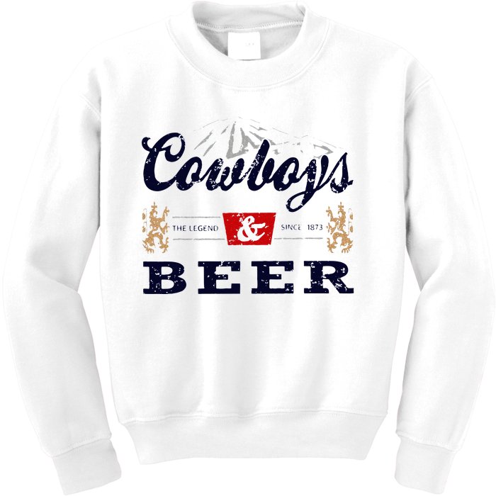 Cow And Beer Outfit For Women Rodeo Western Country Kids Sweatshirt