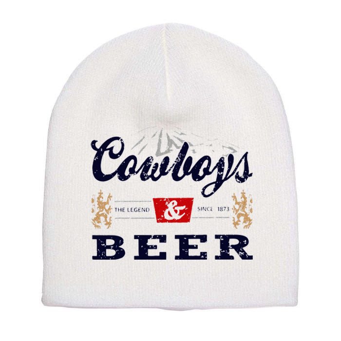 Cow And Beer Outfit For Women Rodeo Western Country Short Acrylic Beanie