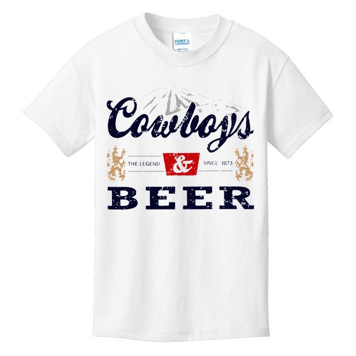 Cow And Beer Outfit For Women Rodeo Western Country Kids T-Shirt