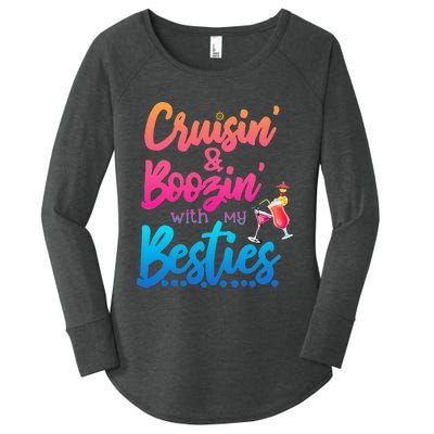 Cruising And Boozin' With My Besties Love Cruise Women's Perfect Tri Tunic Long Sleeve Shirt