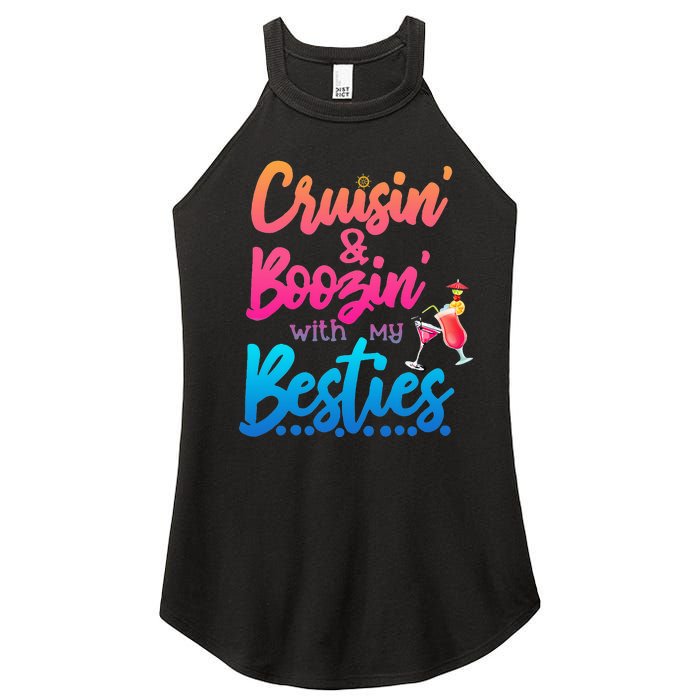 Cruising And Boozin' With My Besties Love Cruise Women’s Perfect Tri Rocker Tank