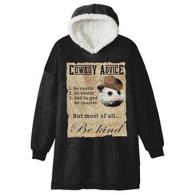 Cowboy Advice Be Rootin Be Tootin And By God Be Shootin Hooded Wearable Blanket