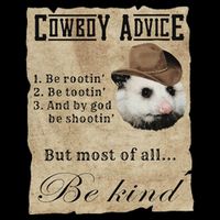 Cowboy Advice Be Rootin Be Tootin And By God Be Shootin Poster