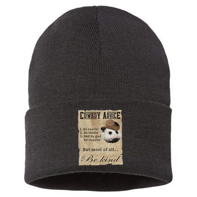 Cowboy Advice Be Rootin Be Tootin And By God Be Shootin Sustainable Knit Beanie