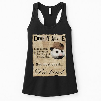 Cowboy Advice Be Rootin Be Tootin And By God Be Shootin Womens Tank Top