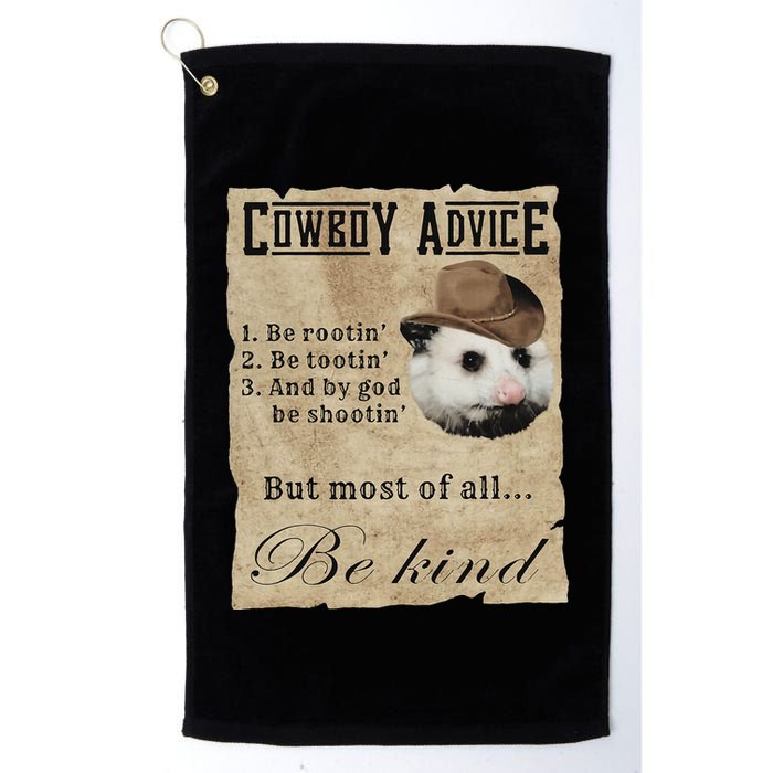 Cowboy Advice Be Rootin Be Tootin And By God Be Shootin Golf Towel