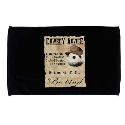 Cowboy Advice Be Rootin Be Tootin And By God Be Shootin Microfiber Hand Towel