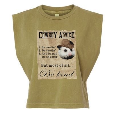 Cowboy Advice Be Rootin Be Tootin And By God Be Shootin Garment-Dyed Women's Muscle Tee