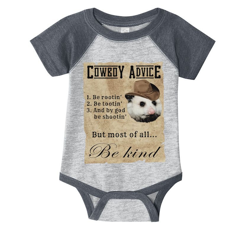 Cowboy Advice Be Rootin Be Tootin And By God Be Shootin Infant Baby Jersey Bodysuit
