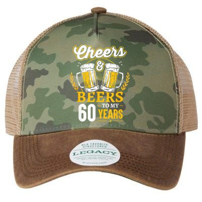 Cheers And Beers To My 60 Years 60th Birthday Legacy Tie Dye Trucker Hat