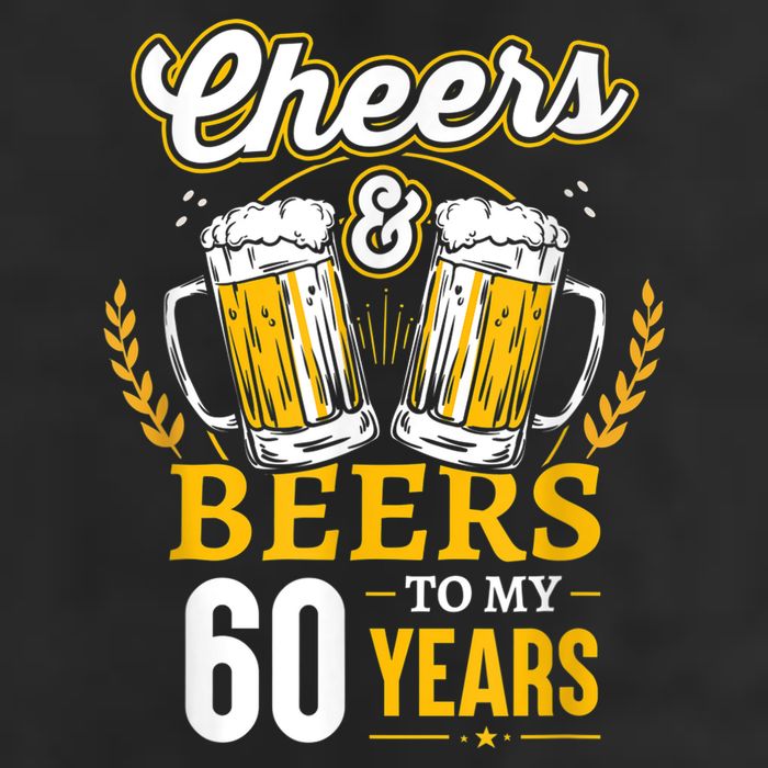 Cheers And Beers To My 60 Years 60th Birthday Adult Drive Performance Visor
