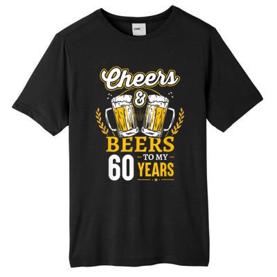 Cheers And Beers To My 60 Years 60th Birthday Tall Fusion ChromaSoft Performance T-Shirt