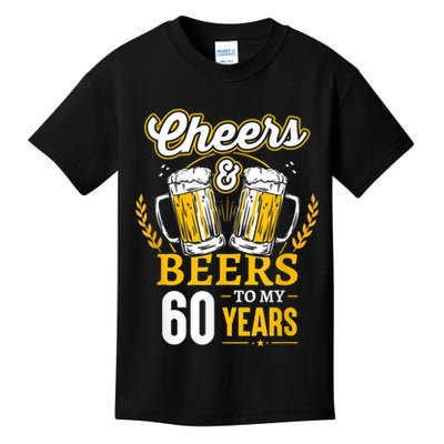 Cheers And Beers To My 60 Years 60th Birthday Kids T-Shirt