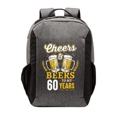 Cheers And Beers To My 60 Years 60th Birthday Vector Backpack