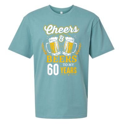 Cheers And Beers To My 60 Years 60th Birthday Sueded Cloud Jersey T-Shirt