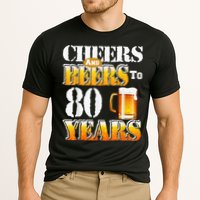 Cheers And Beers To 80 Years Funny 80th Birthday Beer Lover Cooling Performance Crew T-Shirt
