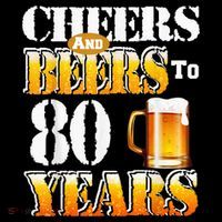 Cheers And Beers To 80 Years Funny 80th Birthday Beer Lover Tall T-Shirt