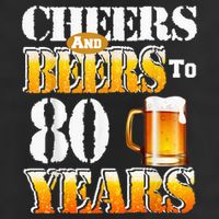 Cheers And Beers To 80 Years Funny 80th Birthday Beer Lover Adult Drive Performance Visor