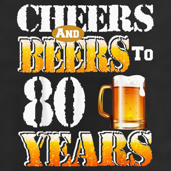 Cheers And Beers To 80 Years Funny 80th Birthday Beer Lover Adult Drive Performance Visor