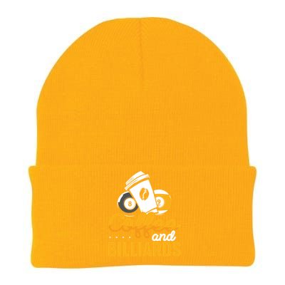 Coffee And Billiards 8 Ball Playing Pool Billards Gift Knit Cap Winter Beanie