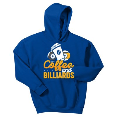 Coffee And Billiards 8 Ball Playing Pool Billards Gift Kids Hoodie