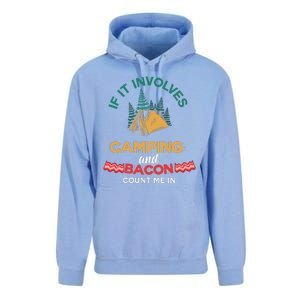 If It Involves Camping And Bacon Count Me In  Unisex Surf Hoodie