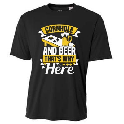 Cornhole And Beer Funny Cornhole Cooling Performance Crew T-Shirt