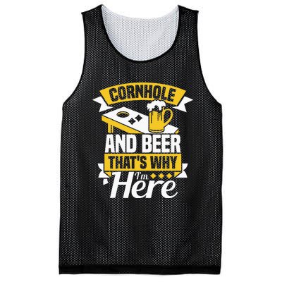 Cornhole And Beer Funny Cornhole Mesh Reversible Basketball Jersey Tank