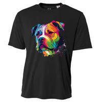 Colorful American Bulldog American Bully Cooling Performance Crew T-Shirt