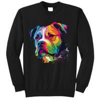 Colorful American Bulldog American Bully Sweatshirt