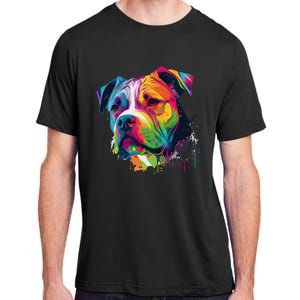 Colorful American Bulldog American Bully Adult ChromaSoft Performance T-Shirt