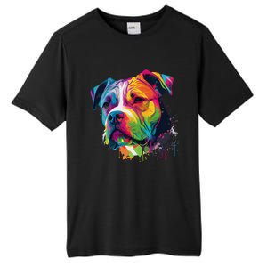 Colorful American Bulldog American Bully Tall Fusion ChromaSoft Performance T-Shirt