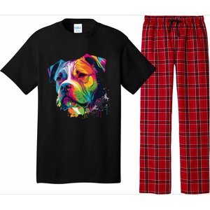 Colorful American Bulldog American Bully Pajama Set