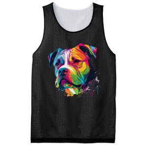 Colorful American Bulldog American Bully Mesh Reversible Basketball Jersey Tank