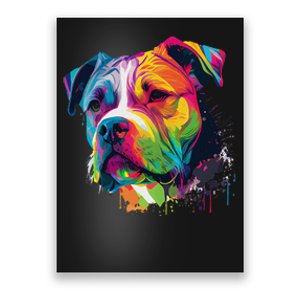 Colorful American Bulldog American Bully Poster