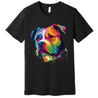 Colorful American Bulldog American Bully Premium T-Shirt