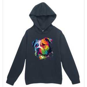 Colorful American Bulldog American Bully Urban Pullover Hoodie