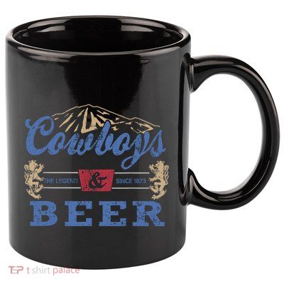 Cowboys And Beer Tee Women Rodeo Costume Western Vintage 11oz C Handle Ceramic Mug