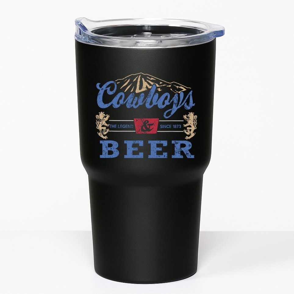 Cowboys And Beer Tee Women Rodeo Costume Western Vintage Tumbler