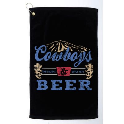 Cowboys And Beer Tee Women Rodeo Costume Western Vintage Golf Towel
