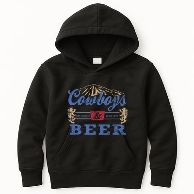 Cowboys And Beer Tee Women Rodeo Costume Western Vintage Kids Hoodie