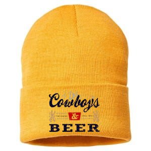 Cow And Beer Outfit For Women Rodeo Western Country Sustainable Knit Beanie