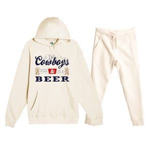 Cow And Beer Outfit For Women Rodeo Western Country Premium Hooded Sweatsuit Set