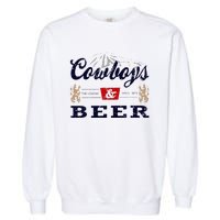 Cow And Beer Outfit For Women Rodeo Western Country Garment-Dyed Sweatshirt