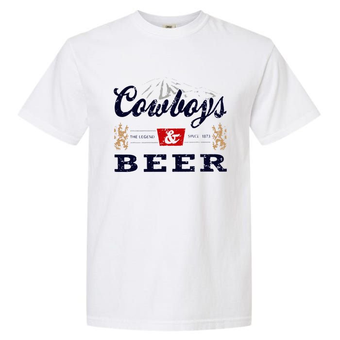 Cow And Beer Outfit For Women Rodeo Western Country Garment-Dyed Heavyweight T-Shirt