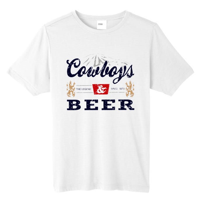 Cow And Beer Outfit For Women Rodeo Western Country Tall Fusion ChromaSoft Performance T-Shirt