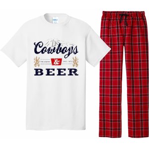 Cow And Beer Outfit For Women Rodeo Western Country Pajama Set