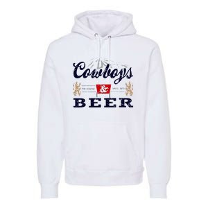 Cow And Beer Outfit For Women Rodeo Western Country Premium Hoodie