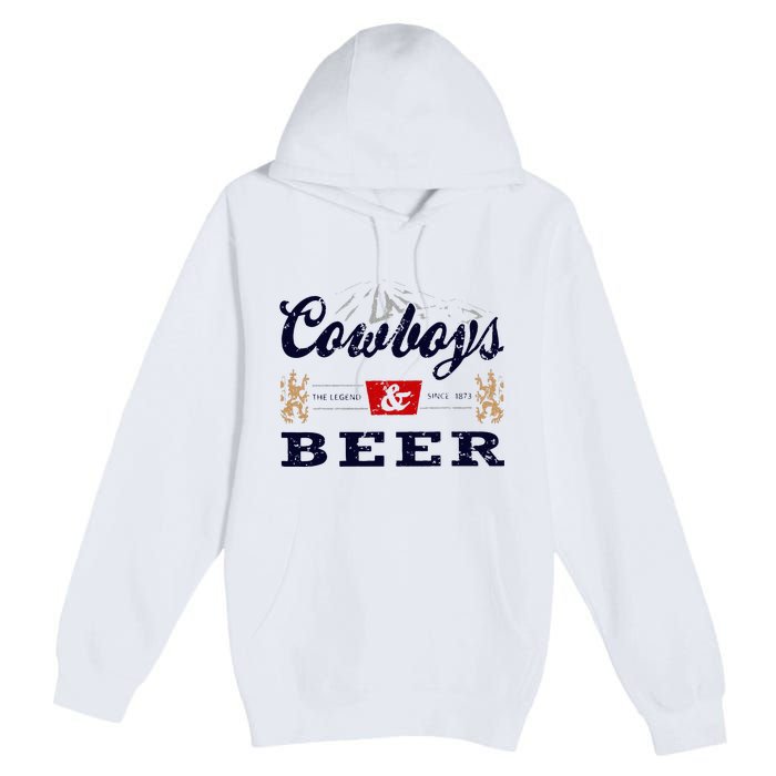 Cow And Beer Outfit For Women Rodeo Western Country Premium Pullover Hoodie